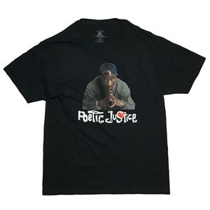 Tupac Poetic Justice Thirty Single Graphic Black T-Shirt Men’s Size XL 303586